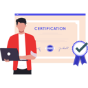 پیش‌نمایش فایل boy-is-working-on-a-laptop-on-an-online-certificate-10632923 از پک مدرک و گواهی آنلاین
