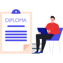 پیش‌نمایش فایل boy-working-on-laptop-on-diploma-10632898 از پک مدرک و گواهی آنلاین