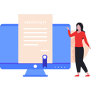 پیش‌نمایش فایل girl-is-pointing-at-the-certificate-10632842 از پک مدرک و گواهی آنلاین
