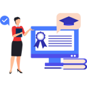 پیش‌نمایش فایل girl-is-talking-about-online-education-10632873 از پک مدرک و گواهی آنلاین