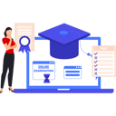 پیش‌نمایش فایل girl-is-thinking-about-online-test-10632837 از پک مدرک و گواهی آنلاین