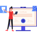 پیش‌نمایش فایل girl-is-using-laptop-10632854 از پک مدرک و گواهی آنلاین