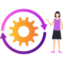پیش‌نمایش فایل girl-is-pointing-at-the-cogwheel-setting-10633113 از پک تنظیمات