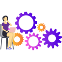 پیش‌نمایش فایل girl-is-working-on-laptop-settings-10633124 از پک تنظیمات