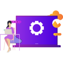 پیش‌نمایش فایل girl-is-working-on-setting-process-on-laptop-10633132 از پک تنظیمات
