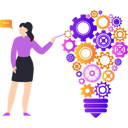 پیش‌نمایش فایل lady-pointing-to-cogwheel-idea-settings-10633103 از پک تنظیمات