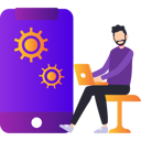 پیش‌نمایش فایل man-is-working-on-settings-on-a-laptop-for-mobile-10633139 از پک تنظیمات