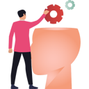 پیش‌نمایش فایل boy-is-pointing-at-the-human-head-10698158 از پک مغز