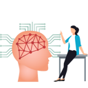 پیش‌نمایش فایل girl-is-pointing-at-the-artificial-human-brain-10698283 از پک مغز