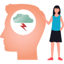 پیش‌نمایش فایل girl-is-standing-next-to-human-brain-power-10698133 از پک مغز