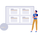 پیش‌نمایش فایل boy-is-looking-at-the-folders-on-the-screen-10596151 از پک مدیریت فایل