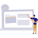پیش‌نمایش فایل boy-is-pointing-at-a-text-document-on-the-screen-10596158 از پک مدیریت فایل
