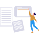 پیش‌نمایش فایل girl-is-pointing-at-the-folder-10596163 از پک مدیریت فایل
