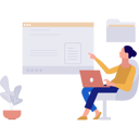 پیش‌نمایش فایل girl-is-pointing-at-the-webpage-document-on-laptop-10596116 از پک مدیریت فایل