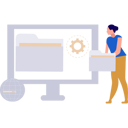 پیش‌نمایش فایل girl-setting-folders-on-screen-10596157 از پک مدیریت فایل