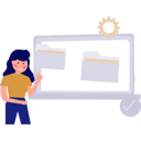 پیش‌نمایش فایل girl-showing-folders-on-laptop-screen-10596162 از پک مدیریت فایل