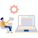 پیش‌نمایش فایل girl-working-on-folder-management-settings-10596052 از پک مدیریت فایل