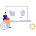 پیش‌نمایش فایل lady-removes-trash-folders-from-a-laptop-10596069 از پک مدیریت فایل