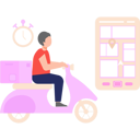 پیش‌نمایش فایل boy-is-going-to-deliver-a-parcel-on-a-scooter-10752619 از پک شغل