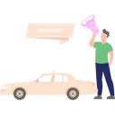 پیش‌نمایش فایل boy-is-making-announcement-for-discount-on-car-10752730 از پک شغل