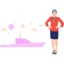 پیش‌نمایش فایل female-staff-is-standing-near-the-cruise-ship-10752645 از پک شغل