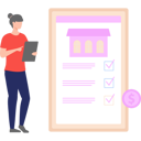 پیش‌نمایش فایل girl-is-going-to-buy-a-house-online-10752630 از پک شغل