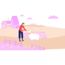 پیش‌نمایش فایل girl-is-herding-sheep-in-the-farm-10752632 از پک شغل