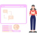 پیش‌نمایش فایل girl-is-learning-english-through-an-online-translator-10752640 از پک شغل
