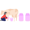 پیش‌نمایش فایل girl-is-milking-a-cow-10752718 از پک شغل