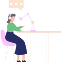 پیش‌نمایش فایل girl-is-recording-the-podcast-10752646 از پک شغل