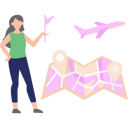 پیش‌نمایش فایل girl-is-showing-online-map-for-travel-10752609 از پک شغل