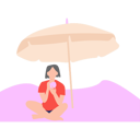 پیش‌نمایش فایل girl-is-sitting-on-beach-in-summer-10752727 از پک شغل