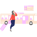 پیش‌نمایش فایل girl-is-talking-on-mobile-phone-while-travelling-10752656 از پک شغل