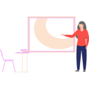 پیش‌نمایش فایل girl-is-telling-about-the-art-10752610 از پک شغل