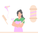 پیش‌نمایش فایل hair-dresser-is-standing-in-the-salon-10752733 از پک شغل