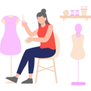 پیش‌نمایش فایل lady-tailor-is-cutting-a-dress-10752636 از پک شغل