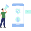 پیش‌نمایش فایل boy-is-announcing-for-online-shopping-10752389 از پک شخصیت‌های شغلی