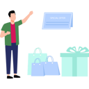 پیش‌نمایش فایل boy-is-showing-special-offer-for-shopping-10752427 از پک شخصیت‌های شغلی