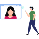 پیش‌نمایش فایل boy-is-talking-with-girl-on-video-call-10752434 از پک شخصیت‌های شغلی