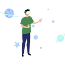 پیش‌نمایش فایل boy-is-wearing-vr-glasses-for-virtual-world-10752447 از پک شخصیت‌های شغلی