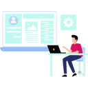 پیش‌نمایش فایل boy-is-working-on-the-laptop-10752403 از پک شخصیت‌های شغلی