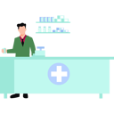 پیش‌نمایش فایل boy-stands-at-the-reception-of-a-pharmacy-10752380 از پک شخصیت‌های شغلی