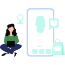 پیش‌نمایش فایل girl-is-doing-online-shopping-10752454 از پک شخصیت‌های شغلی