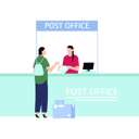 پیش‌نمایش فایل girl-is-getting-a-parcel-from-the-post-office-10752386 از پک شخصیت‌های شغلی