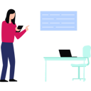 پیش‌نمایش فایل girl-is-standing-in-the-office-10752407 از پک شخصیت‌های شغلی