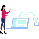 پیش‌نمایش فایل girl-is-transferring-money-from-laptop-to-mobile-10752463 از پک شخصیت‌های شغلی