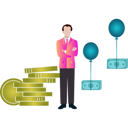 پیش‌نمایش فایل boy-standing-next-to-coin-stack-10736984 از پک اقتصاد جهانی