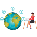 پیش‌نمایش فایل female-working-on-global-currency-on-laptop-10737014 از پک اقتصاد جهانی