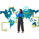 پیش‌نمایش فایل girl-pointing-at-business-connection-10737002 از پک اقتصاد جهانی