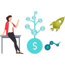 پیش‌نمایش فایل girl-pointing-at-startup-rocket-10737041 از پک اقتصاد جهانی
